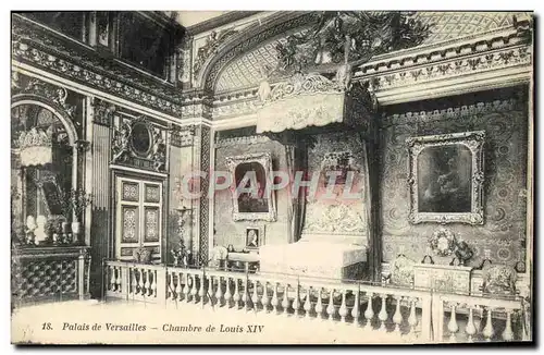 Cartes postales Versailles Palais de Chambre de Louis XIV