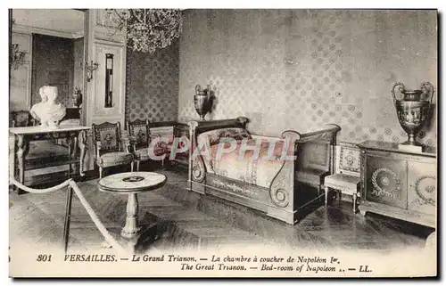 Cartes postales Versailles Le Grand Trianon La Chambre a Coucher de Napoleon 1er