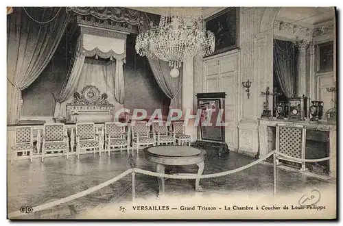 Ansichtskarte AK Versailles Grand Trianon La Chambre a coucher de louis Philippe