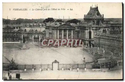 Cartes postales Versailles Le Chateau Pris de L&#39Hotel de Ville