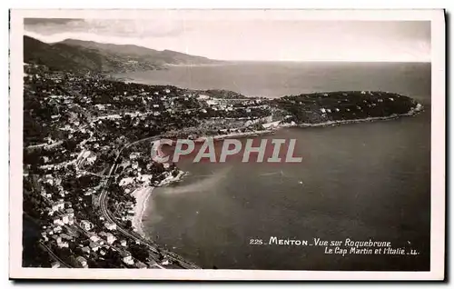 Cartes postales Menton Vue Sur Roquebrune Le Cap Martin et l&#39Italie