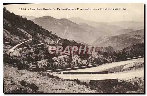 Cartes postales Lacets de Peira Cava Excursion aux environs de Nice