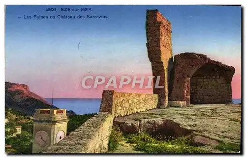 Ansichtskarte AK Eze Sur Mer les Ruines du Chateau des Sarrazins