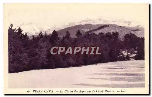 Ansichtskarte AK Peira Cava La Chaine des Alpes Vue du Camp Romain