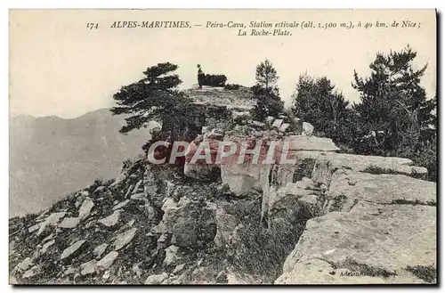 Cartes postales Alpes Maritimes Peira Cava Station La roche Plate