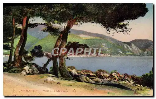 Cartes postales Cap Martin Vue Sur Menton