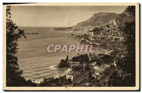 Cartes postales Roquebrune Vue Generale Vers Monte Carlo