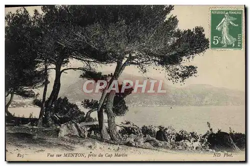 Cartes postales Menton Prise du Cap Martin