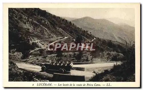 Cartes postales Luceram Les Lacets de la Route de Peira Cava