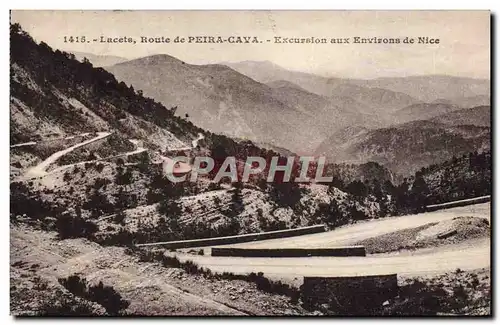 Cartes postales Peira Cava Lacets Route Excursion aux Environs de Nice