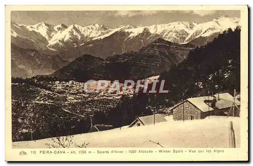 Ansichtskarte AK Peira Cava Vue Sur les Alpes