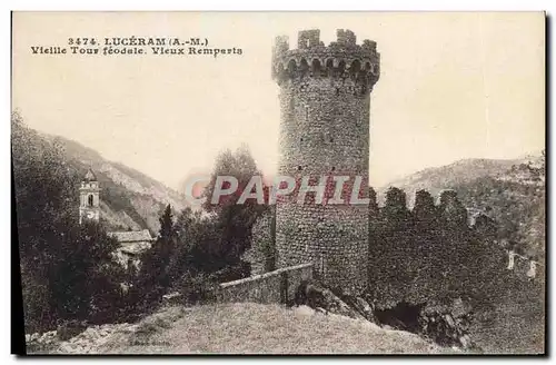 Ansichtskarte AK Luceram Vieille Tour Feodale Vieux Remparts