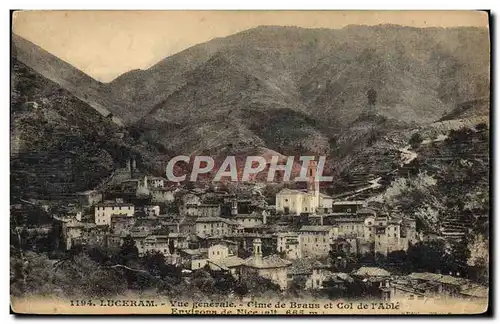 Cartes postales Luceram Vue Generale Cime de Braus et Col de L&#39Able