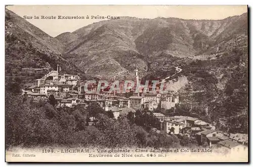 Ansichtskarte AK Luceram Vue generale Cime de Braus et col de l&#39Able Environs de Nice