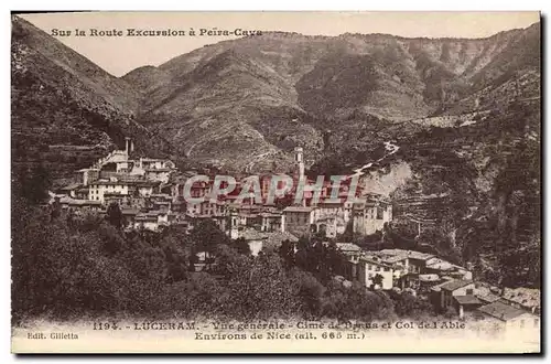 Ansichtskarte AK Luceram Vue Generale Cime de Braus et col de l&#39Abbe Environs de Nice