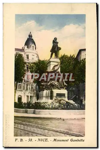 Cartes postales Nice Monmument Gambetta