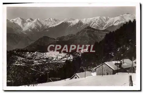 Cartes postales moderne Peira Cava Vue sur les Alpes