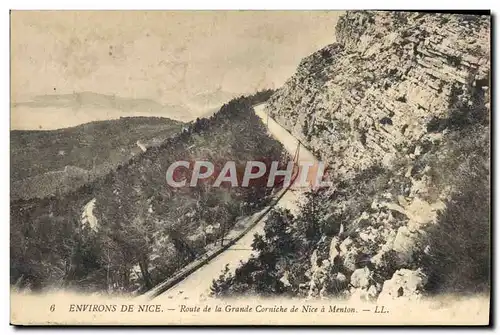Ansichtskarte AK Environs De Nice route de la Grande Corniche de Nice a Menton