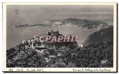 Cartes postales Eze Vue Sur Le Village et le Cap Ferrat