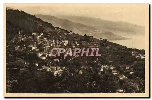 Cartes postales Roquebrune Le village vu de la grande corniche