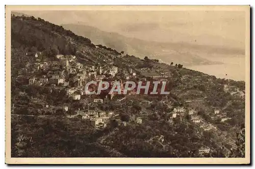 Ansichtskarte AK Roquebrune Le village vu de la grande Corniche