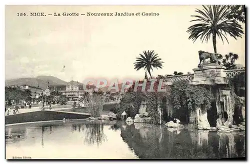 Ansichtskarte AK Nice La Grotte Nouveaux Jardins et Casino