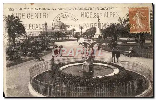 Ansichtskarte AK Nice La Fontaine des Tritons dans les Jardins du Roi Albert 1er