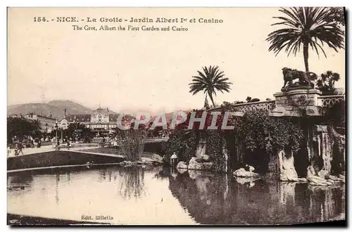 Cartes postales Nice La Grotte Jardin Albert 1er et Casino