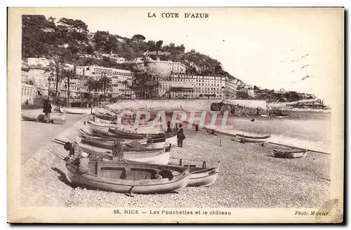 Cartes postales Nice Les Ponchettes et le Chateau Bateaux