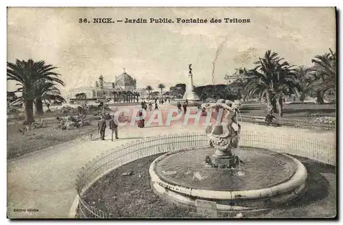 Cartes postales Nice Jardin Public fontaine des Tritons