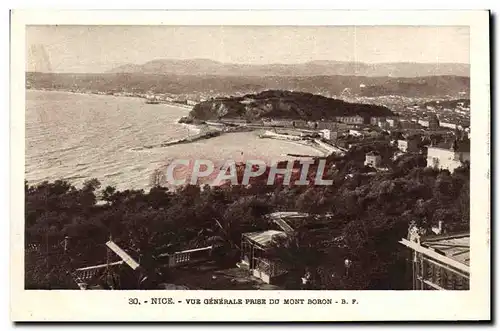 Cartes postales Nice Vue Generale Prise Du Mont Boron