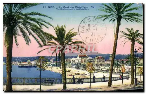 Cartes postales Nice Le Quai des Etats Unis