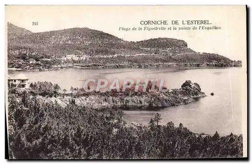 Ansichtskarte AK Corniche De L&#39Esterel Plage de la Figueirette et la pointe de l&#39Esquillon