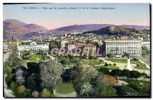 Cartes postales Nice Vue Sur le Jardin Albert 1er et le Casino Municipal