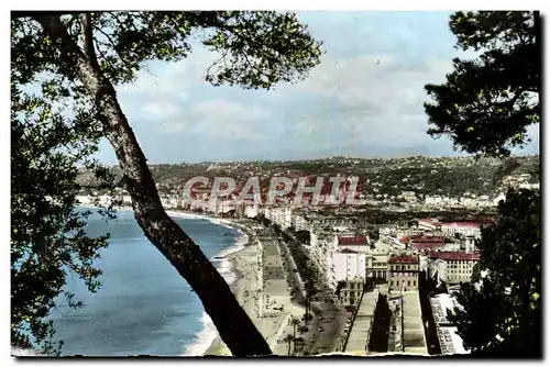 Cartes postales moderne Nice Echappee sur la promenade des Anglais Vue prise du chateau