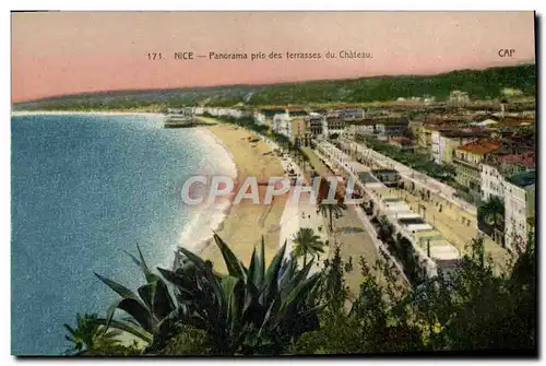 Cartes postales Nice Panorama Pris des Terrasses du Chateau