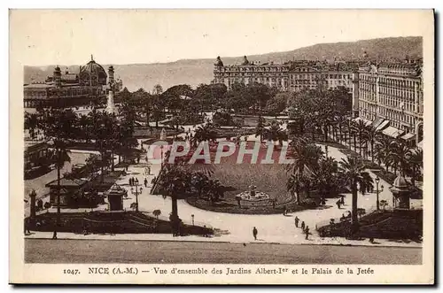 Ansichtskarte AK Nice Vue d&#39ensemble des Jardins Albert 1er et le palais de la jetee