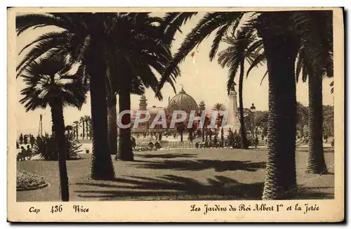 Ansichtskarte AK Nice Les Jardins du Roi Albert 1er et la jetee