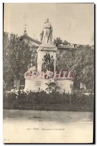 Ansichtskarte AK Nice Monument a Garibaldi