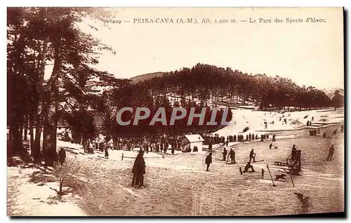 Ansichtskarte AK Peira Cava Le Parc des Sports d&#39hiver Luge ski