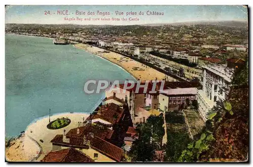 Cartes postales Nice Baie des Anges Vue Prise du Chateau