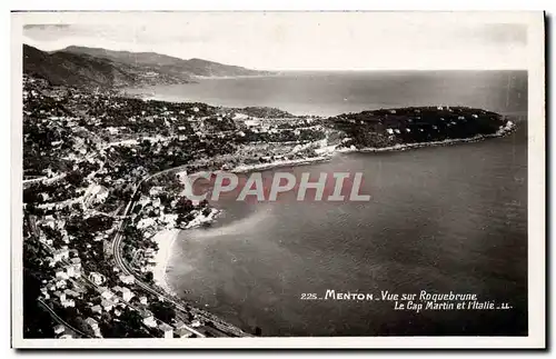 Ansichtskarte AK Menton Vue Sur Roquebrune Le Cap Martin et L&#39Italie