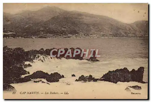 Cartes postales Cap Martin Les Rochers