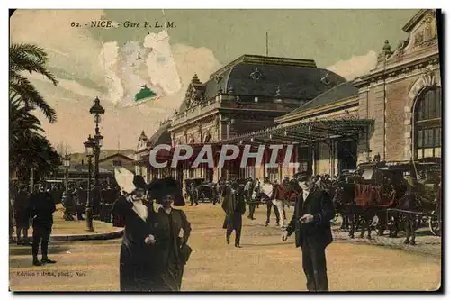 Cartes postales Nice Gare PLM Chevaux