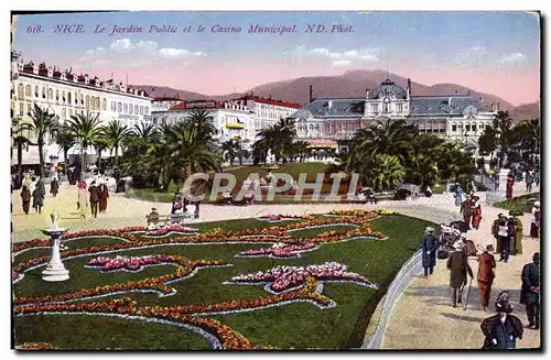 Ansichtskarte AK Nice Le Jardin Public et le Casino Municipal