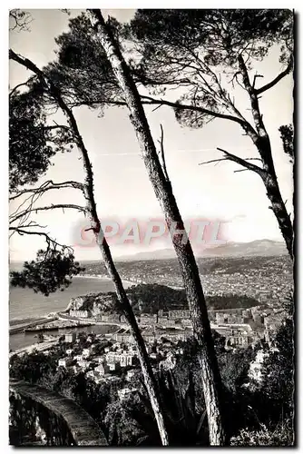 Moderne Karte Nice Echappee sur la Ville a Travers les Pins