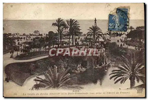 Ansichtskarte AK Nice La grotte du Jardin Albert 1er et la jetee promenade Vue prise de l&#39Hotel de France