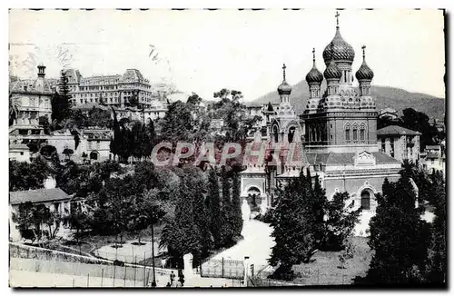 Ansichtskarte AK Nice L&#39Eglise Russe et le Lycee du Parc Imperial Russie Russia