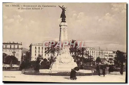 Ansichtskarte AK Nice Monument du Centenaire et Jardin Albert 1er