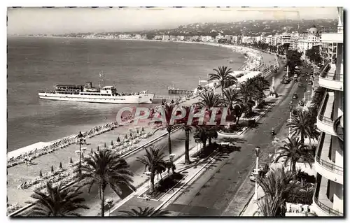 Moderne Karte Nice Promenade des Anglais Bateau